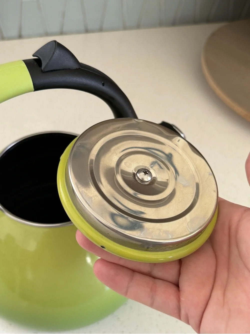 Le Creuset 1.5L (1.6 Qt.) Whistling Tea Kettle – Kiwi Green Kitchen